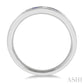 2.9 MM Sapphire and 1/2 Ctw Round Cut Diamond Precious Wedding Band in 14K White Gold