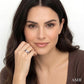 4X3 MM Octagon Shape Sapphire and 5/8 Ctw Emerald Cut Diamond 7 Stone Bezel Set Precious Fashion Band in 14K White Gold