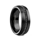 VALIANT Black Tungsten Ring with Black Sapphires - 8mm