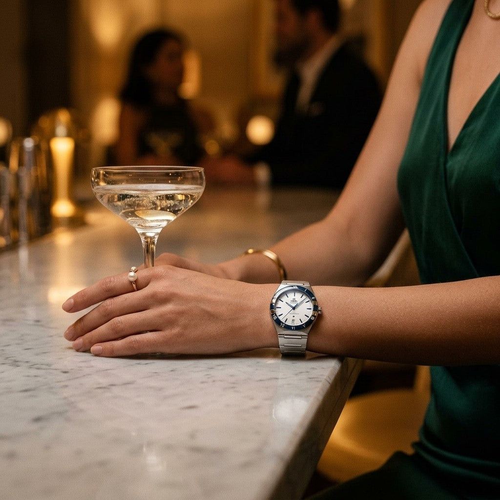 Omega Constellation 41 mm — Steel on Steel (131.30.41.21.04.001) — lifestyle