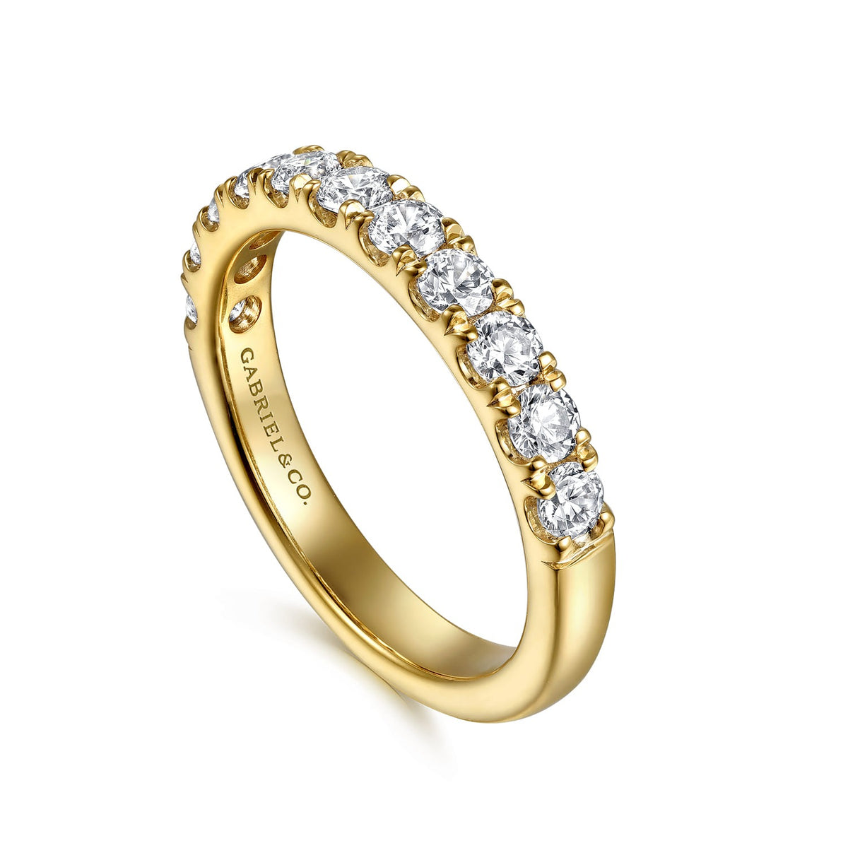 Gabriel & Co. 14K Yellow Gold Diamond Wedding Band .79CTW