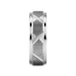 VESTIGE Tungsten Ring with Triangle Angle Grooves and Raised Center - 8mm