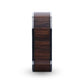 LOGAN Flat Polished Black Walnut Wood Inlaid Titanium Men's Wedding Band With Flat Polished Edges - 8mm