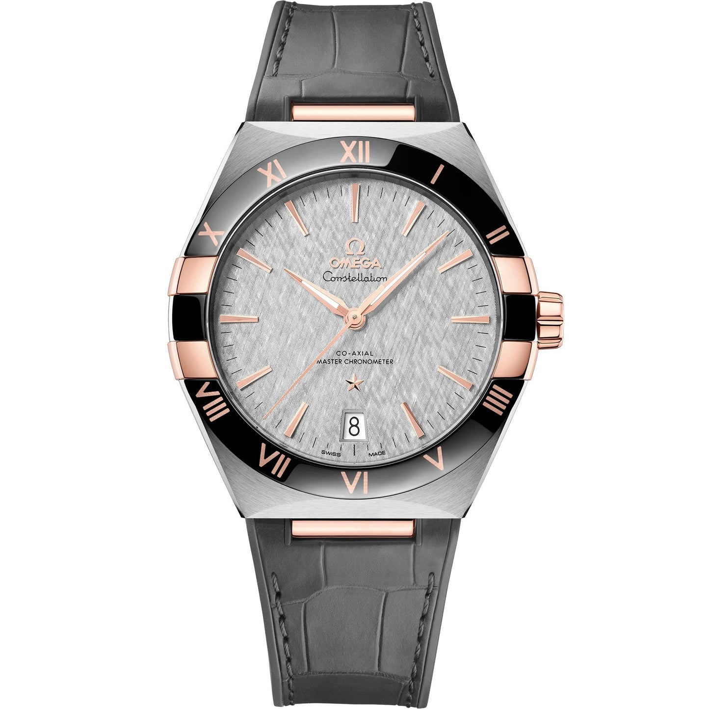 Omega Constellation 41 mm — Steel ‑ Sedna™ Gold on Leather Strap
