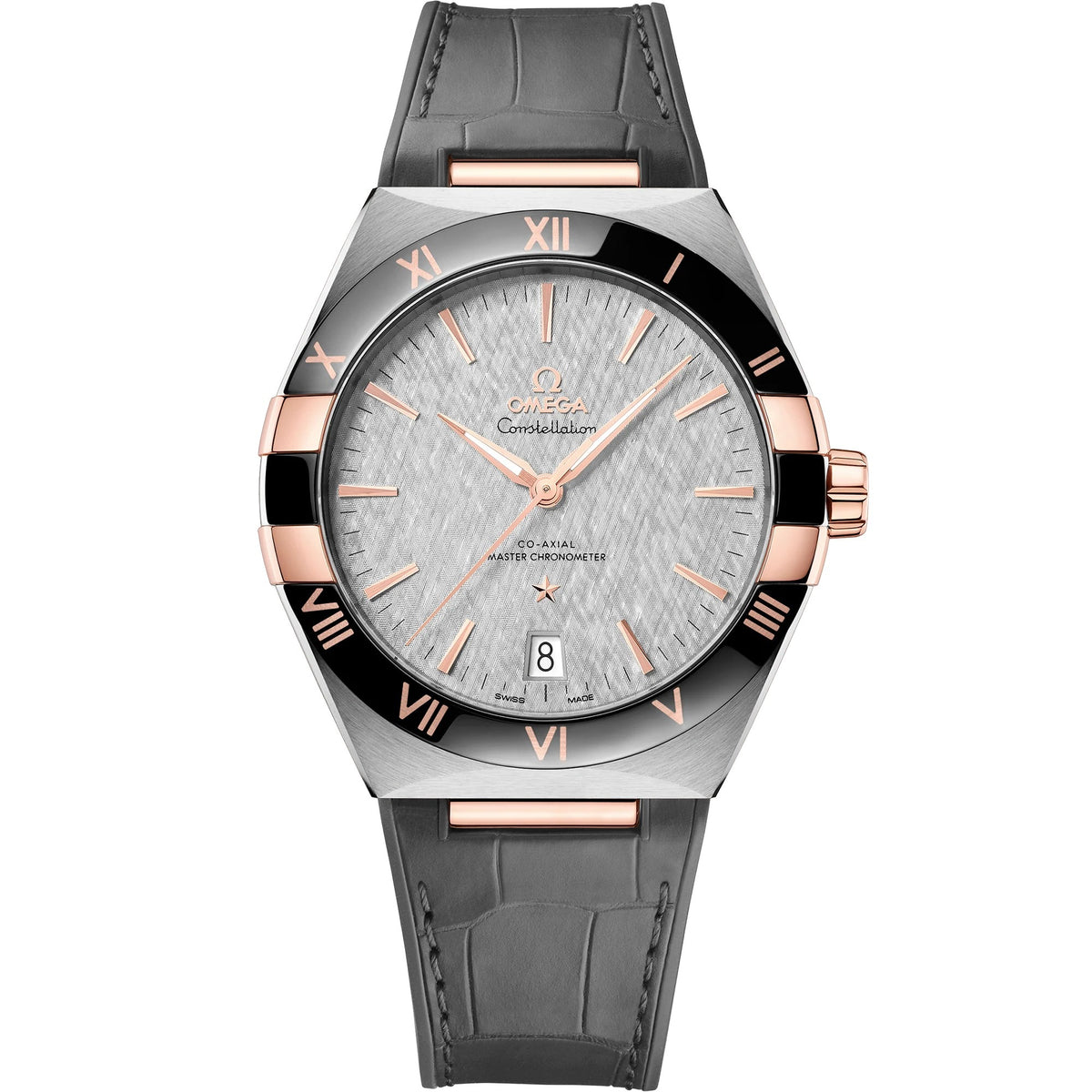 Omega Constellation 41 mm — Steel ‑ Sedna™ Gold on Leather Strap