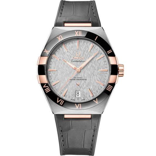 Omega Constellation 41 mm — Steel ‑ Sedna™ Gold on Leather Strap