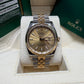 Rolex Datejust 18k/ss Jubilee Gold Roman Numerals Watch 116233