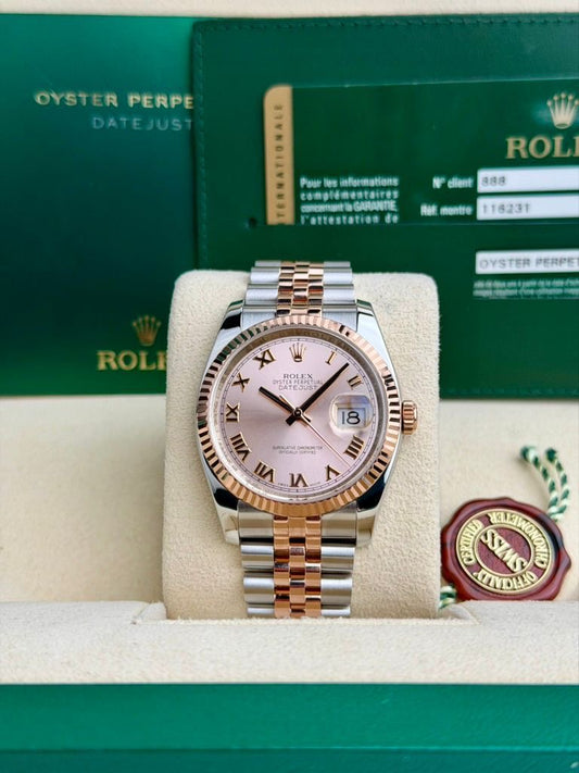 Rolex Datejust | 18k Rose gold & Stainless Steel | 36 mm 116231