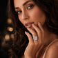 3 CTW Natural Diamond Rectangular Pavé Ring | 14K White Gold H-I I1