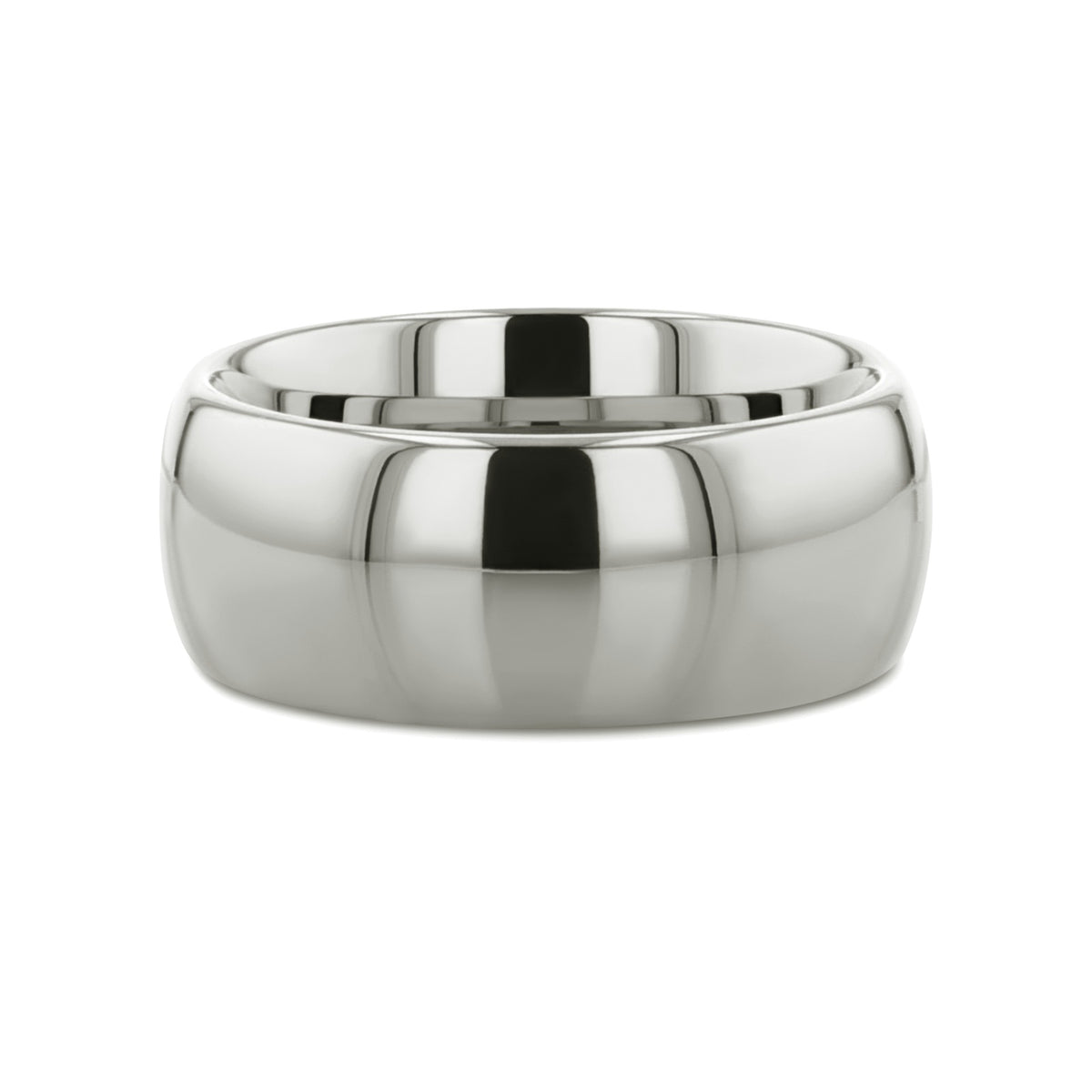 ARLINGTON Domed White Tungsten Ring - 2mm - 12mm - 8mm