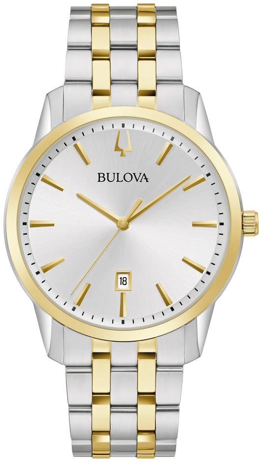 Bulova Silver-Tone Dial Stainless Steel Bracelet Sutton 98B385