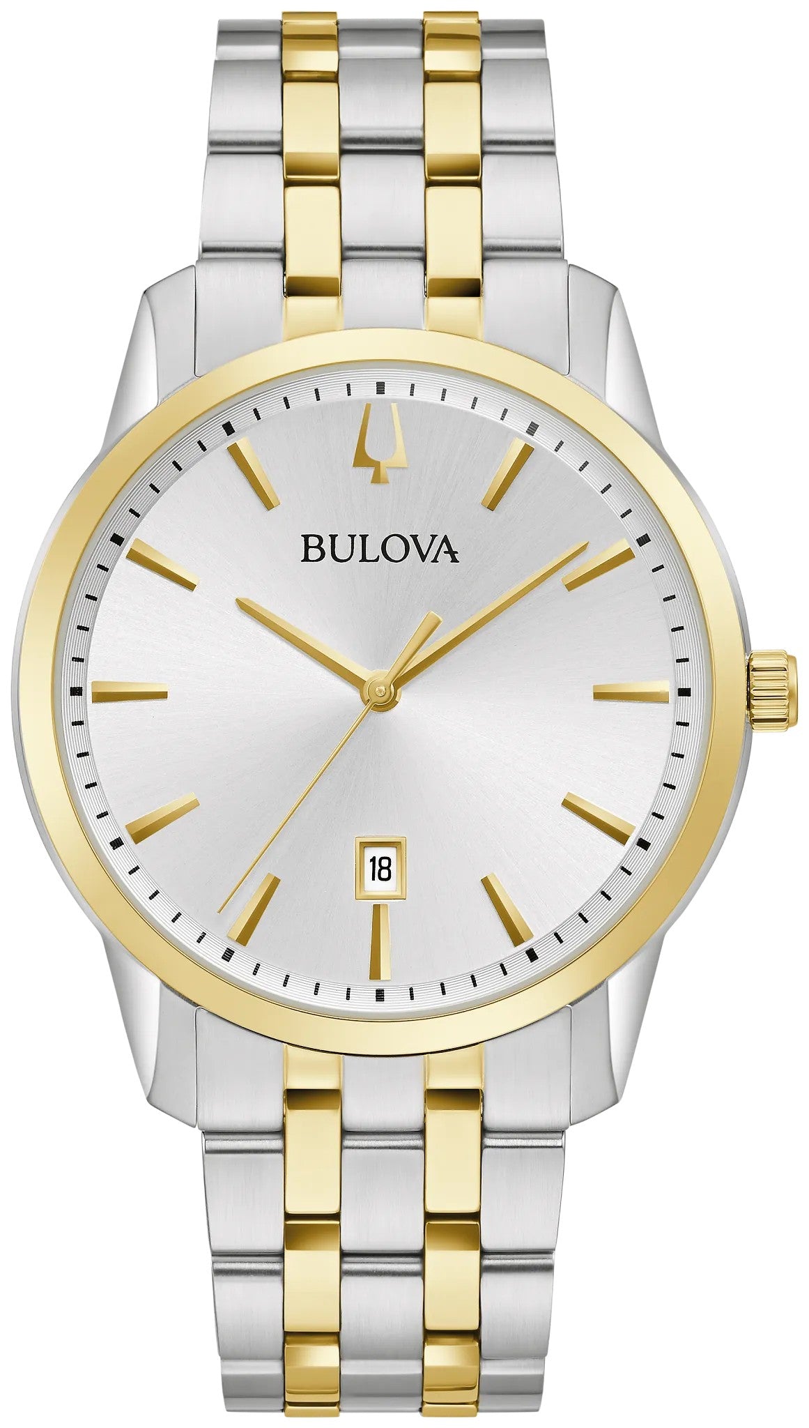 Bulova Silver-Tone Dial Stainless Steel Bracelet Sutton 98B385