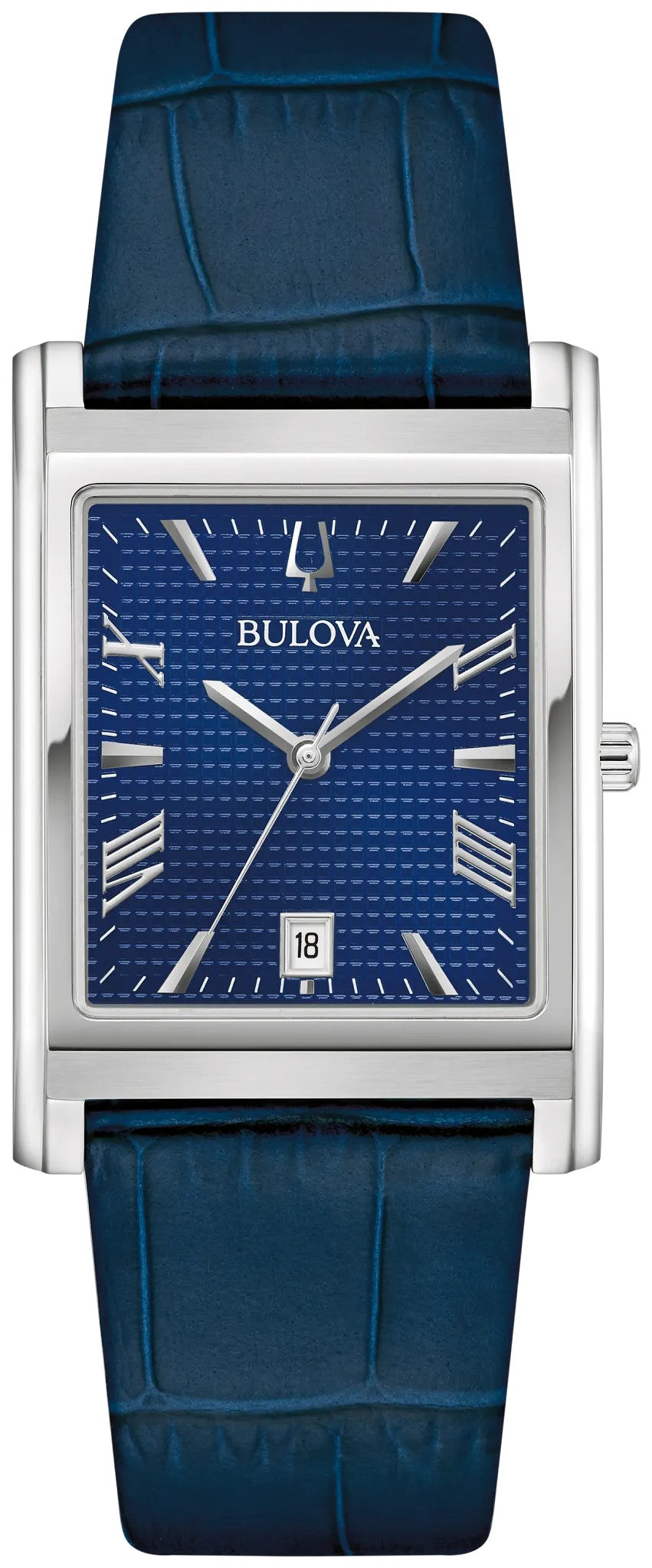 Bulova Blue Dial Leather Strap Classic 96B442