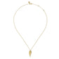 Gabriel & Co. 14K Yellow Gold Diamond Cut Wing Shape Pendant Necklace .16CTW