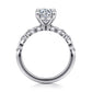Gabriel & Co. Perry - 14K White Gold Oval Diamond Engagement Ring 10.5X7 SEMI 1/3CTW