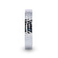 SYLVIANIA Silver Hammered Finish Flat Style Women's Wedding Band - 4mm