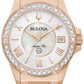 Bulova White Dial Stainless Steel Bracelet Marine Star 98R295
