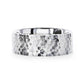 SILVERADO Silver Hammered Finish Flat Style Wedding Band - 4mm & 8mm