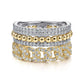 Gabriel & Co. 14K White-Yellow Gold Bujukan Diamond Easy Stackable Ring 1.01ct diamonds