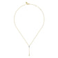 Gabriel & Co. 14K White Yellow Gold Bujukan And Diamond Y Necklace .03CTW