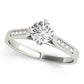 Single Row Channel Set Peg Head Engagement Ring