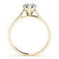 Single Row Channel Set Peg Head Engagement Ring