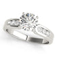 Single Row Channel Set Peg Head Engagement Ring