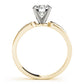Single Row Channel Set Peg Head Engagement Ring