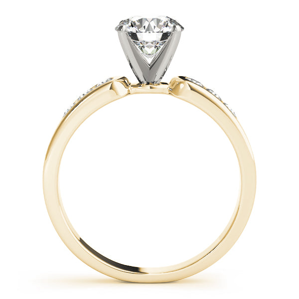 Single Row Channel Set Peg Head Engagement Ring
