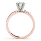 Single Row Channel Set Peg Head Engagement Ring