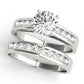 Single Row Channel Set Engagement Ring