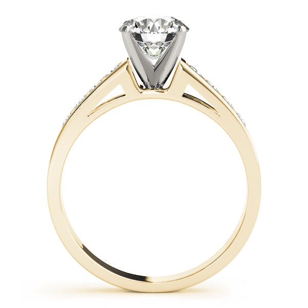 Single Row Channel Set Engagement Ring