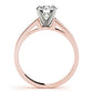 Single Row Channel Set Engagement Ring