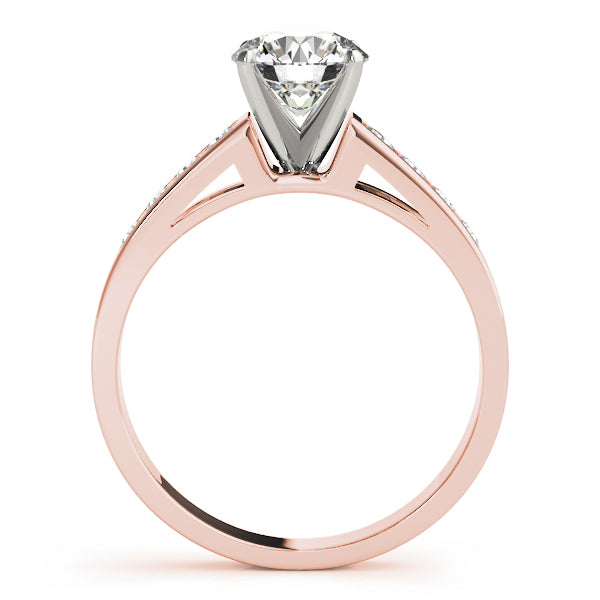 Single Row Channel Set Engagement Ring