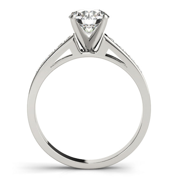 Single Row Channel Set Engagement Ring