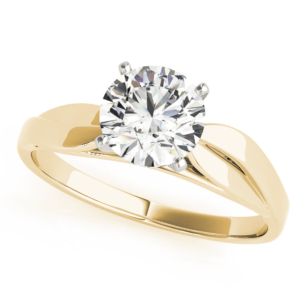 Solitaire Split Shank Engagement Ring