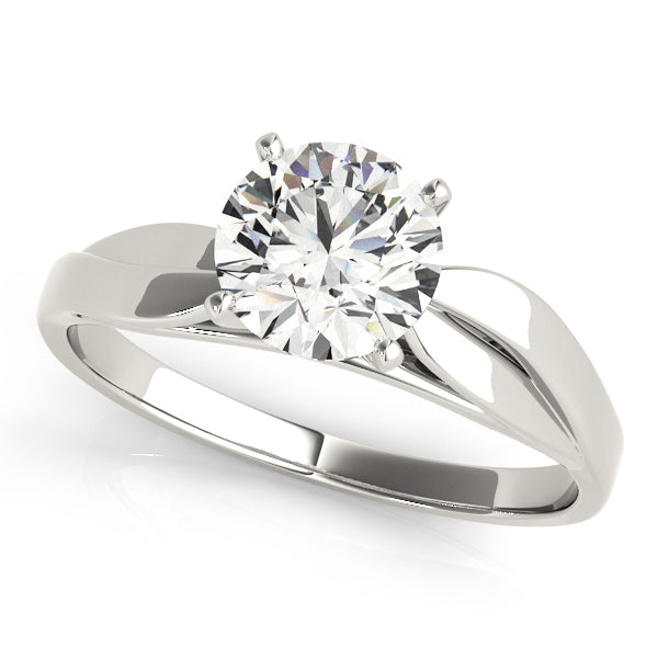 Solitaire Split Shank Engagement Ring