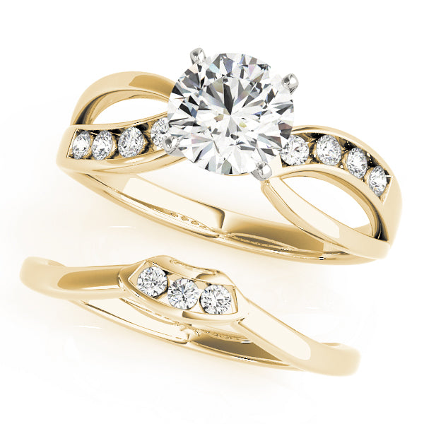 Channel Set Bypass Peg Head Engagement Ring