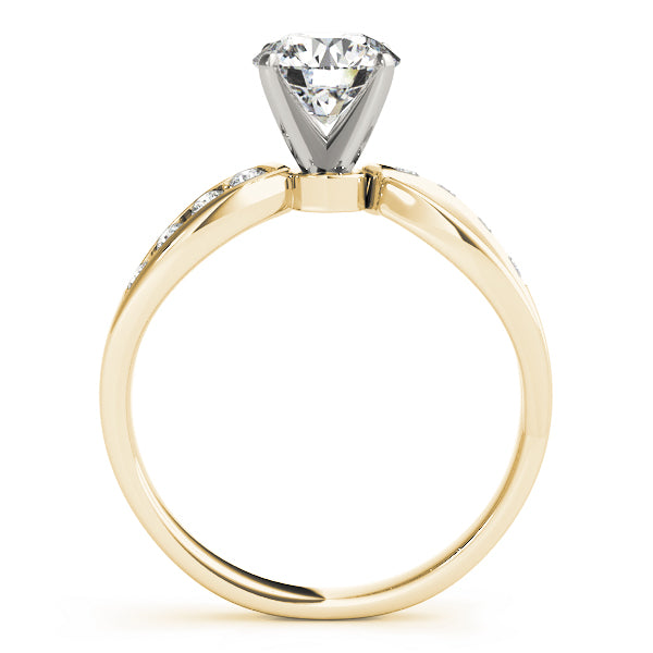Channel Set Bypass Peg Head Engagement Ring