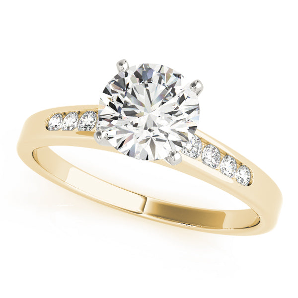 Single Row Channel Set Engagement Ring