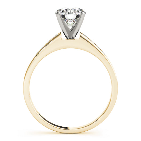 Single Row Channel Set Engagement Ring