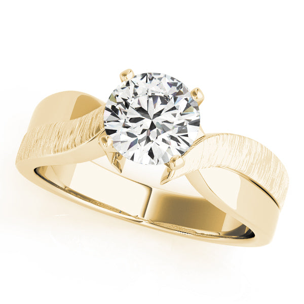 Twisted Textured Solitaire Engagement Ring