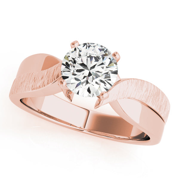 Twisted Textured Solitaire Engagement Ring