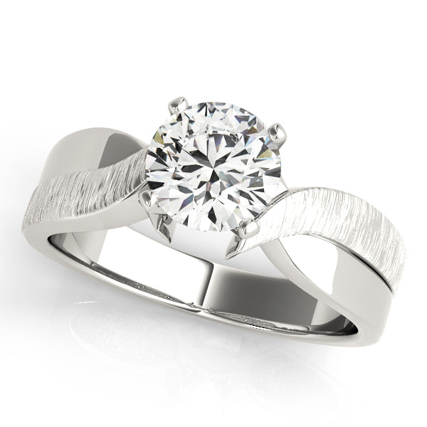 Twisted Textured Solitaire Engagement Ring