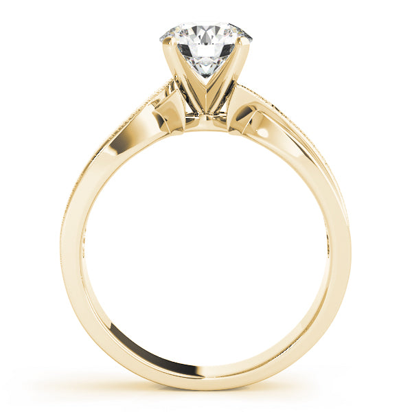 Twisted Textured Solitaire Engagement Ring