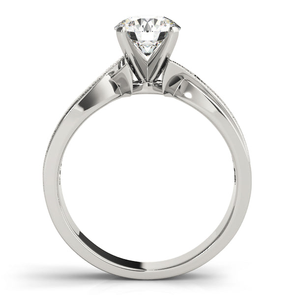 Twisted Textured Solitaire Engagement Ring