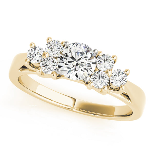 Cluster Side Trellis Engagement Ring