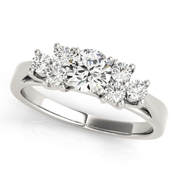 Cluster Side Trellis Engagement Ring