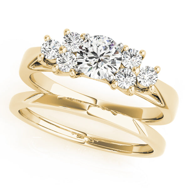 Cluster Side Trellis Engagement Ring