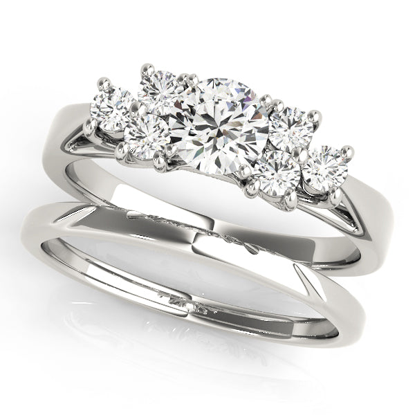 Cluster Side Trellis Engagement Ring